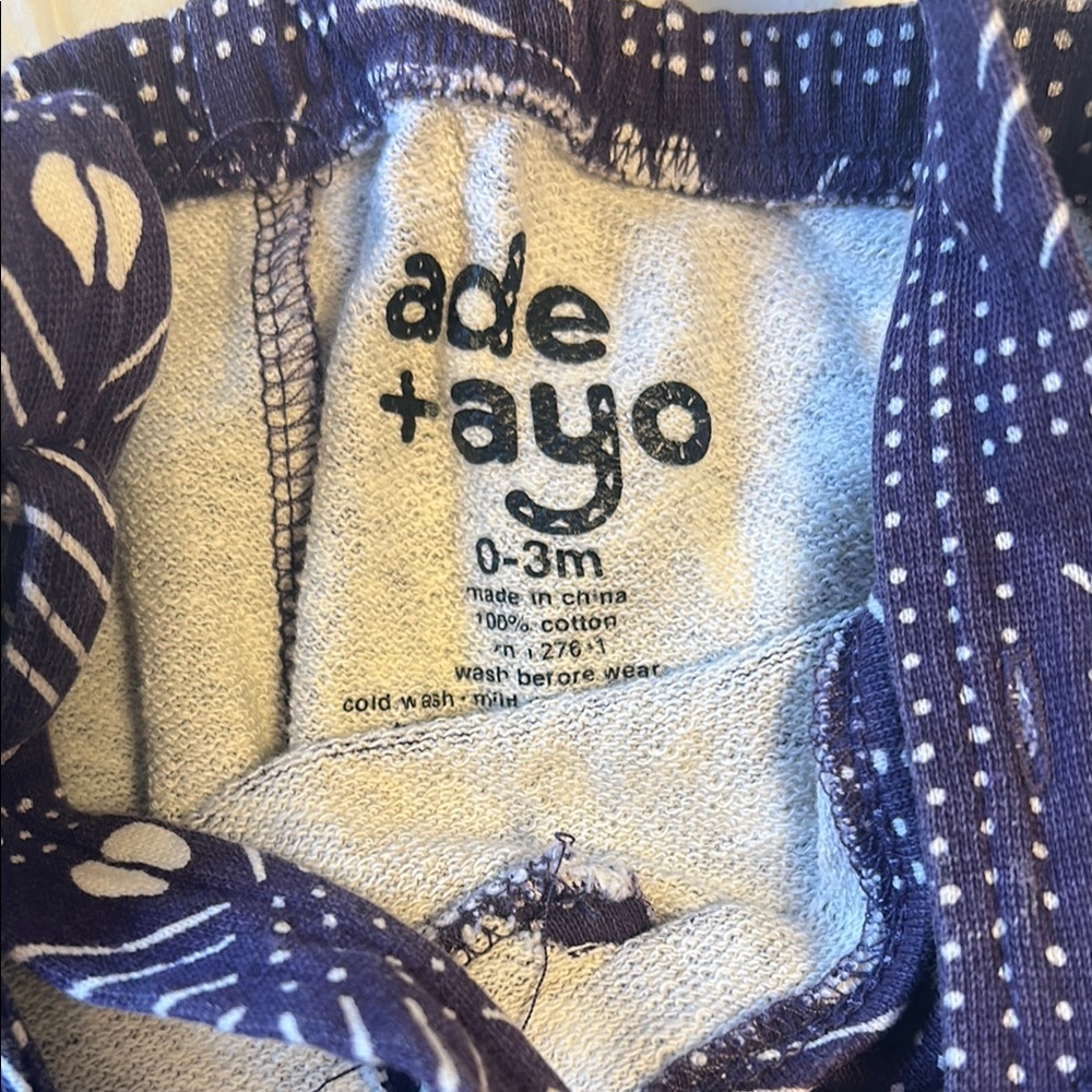 Purple Patterned Baby Overalls - Picture 2 of 3
